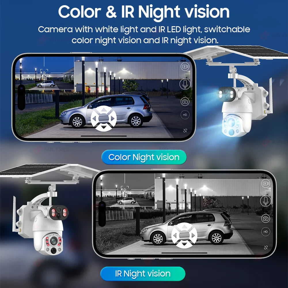 Dual Lens 10MP Outdoor Solar PTZ Camera