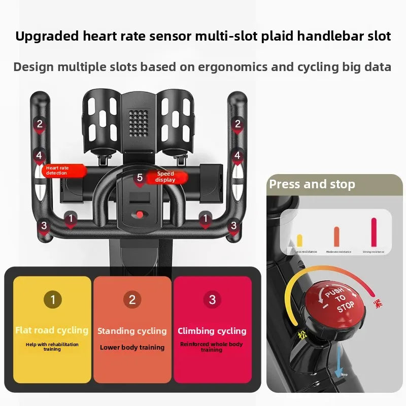 Indoor Fitness Bike with Electronic Display & Flywheel - Supreme B
