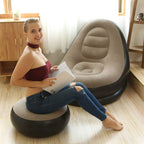 Portable Inflatable Lounge Chair with Air Pump Indoor & Outdoor Travel Sofa