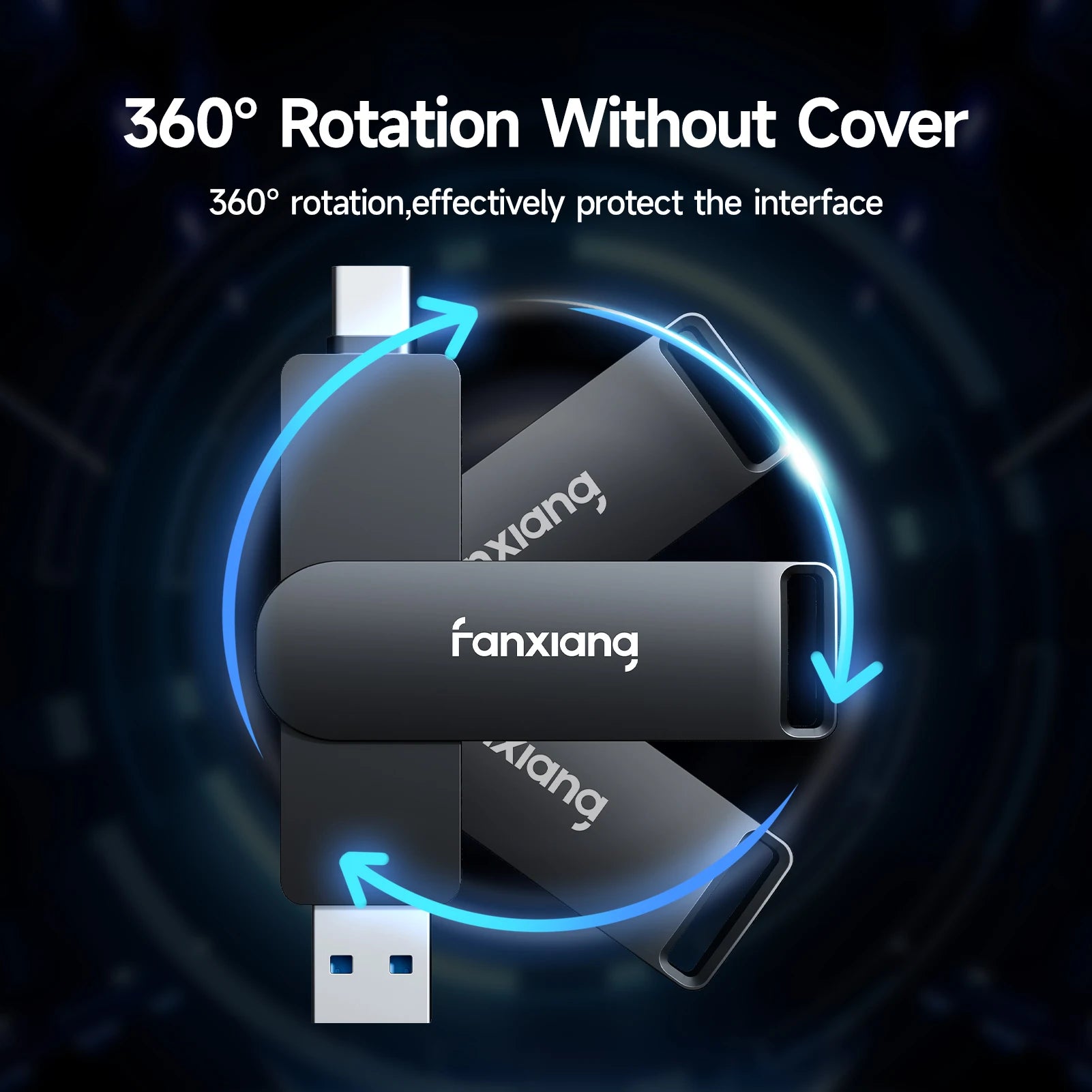 1TB USB Flash Drive – 2000MB/s High-Speed with Type-C & USB-A for Laptop, Phone & Tablet