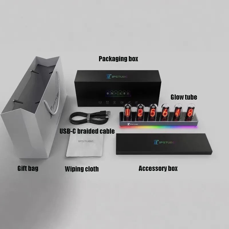 Color-Changing Digital Tube Clock for Office or Bedroom