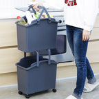 2 Set Multipurpose Stackable Laundry Baskets – Portable & Compact Storage Solution