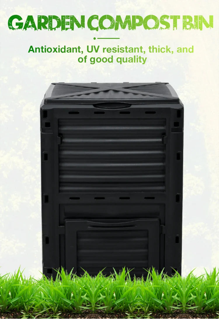 Heavy Duty 450L Outdoor Compost Tumbler for Kitchen & Garden Waste