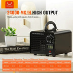 Heavy Duty 12000mg Ozone Generator Compact Air Cleaner for Large Rooms, Office & Car Use