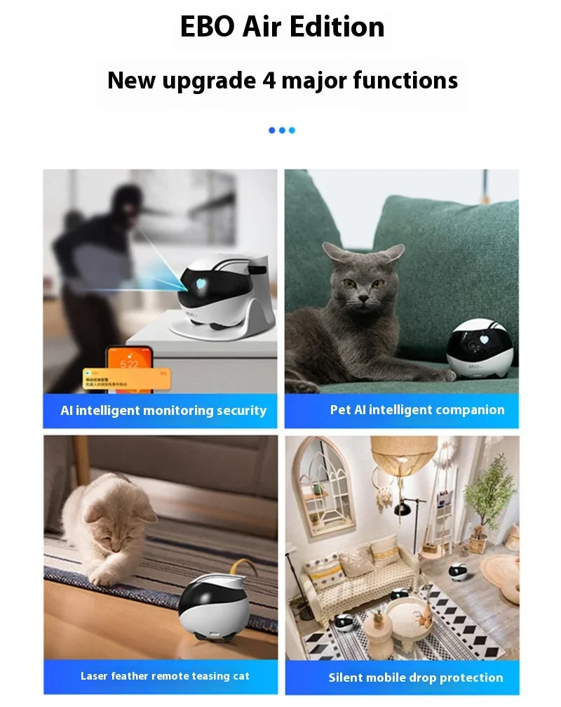 Intelligent Home Robot with 1080p Camera and Real-Time Monitoring