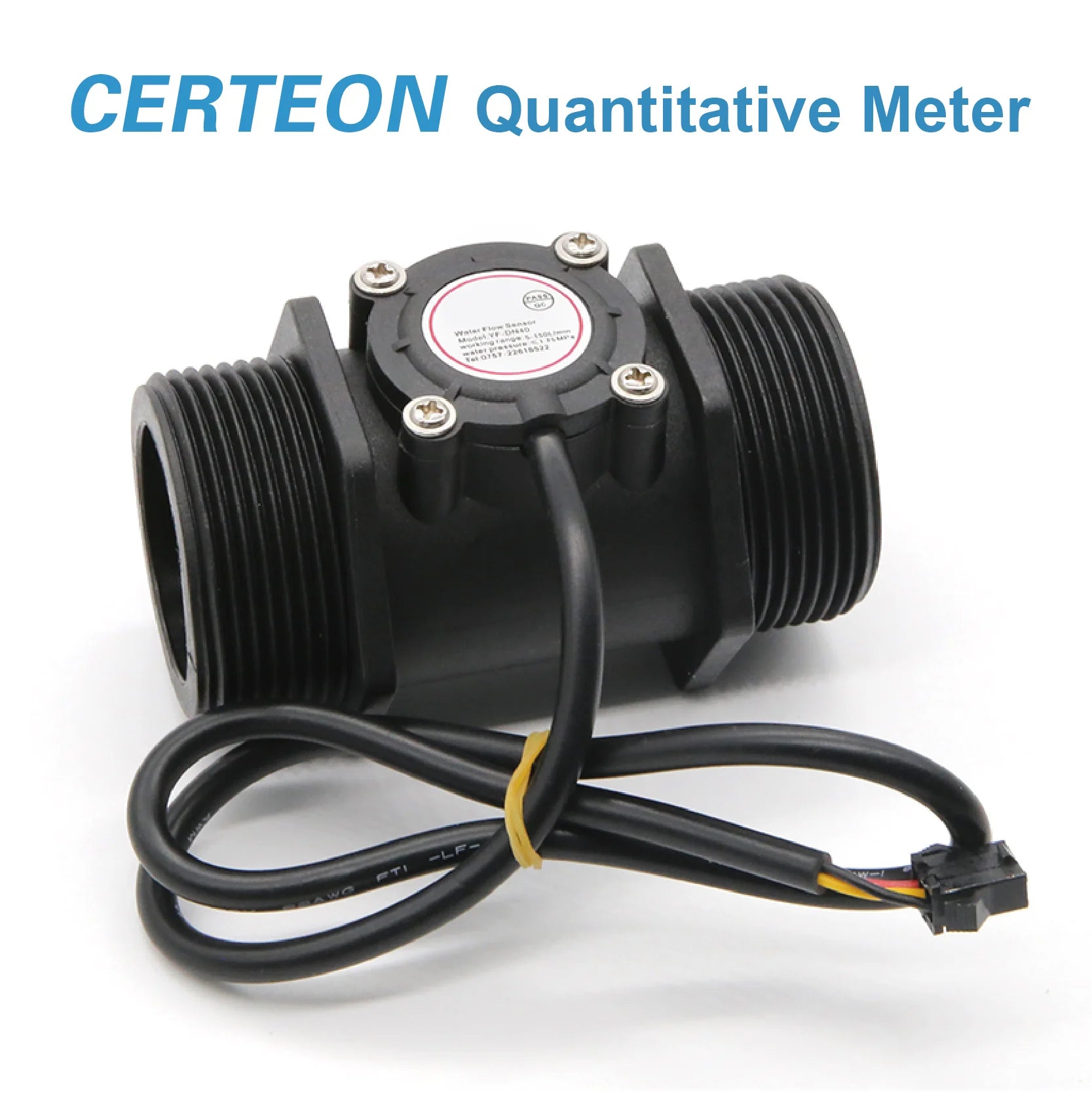 1.5" Digital Water Flow Meter Controller Set LCD Display, DN40, 10–300 L/min Range