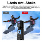 Waterproof 6K Sports Camera with Touchscreen, WiFi & Electronic Stabilization