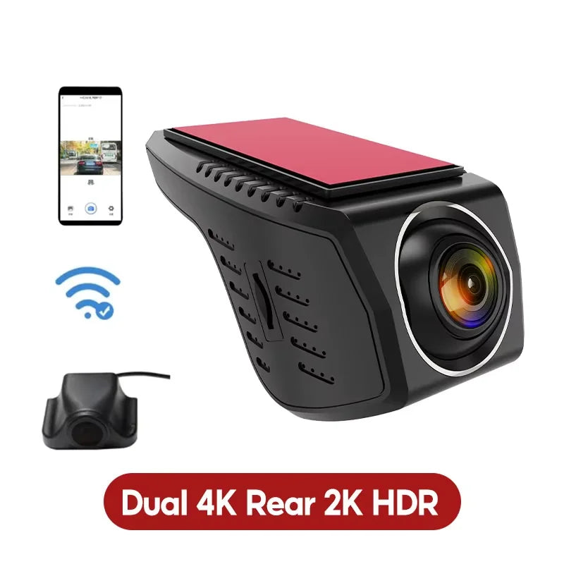 170° Wide-Angle Dashcam with 4K Resolution & WiFi