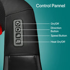 Portable Shiatsu Neck & Shoulder Massager with Heat Cordless Relaxation for Home, Office & Car