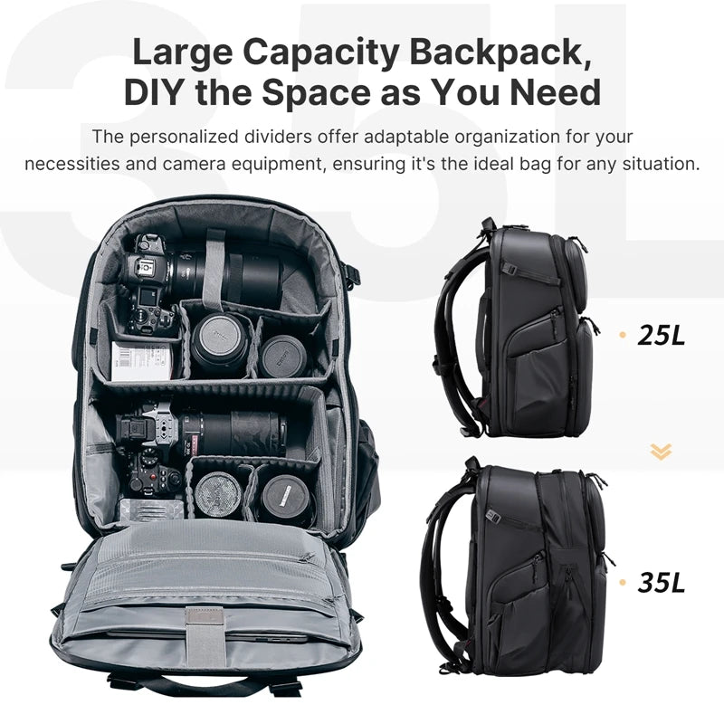 35L Hardshell Camera Backpack for Travel & Photography