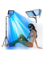 Home UV Tanning Lamp 50W 48 Blue LEDs, Adjustable Stand, EU Plug