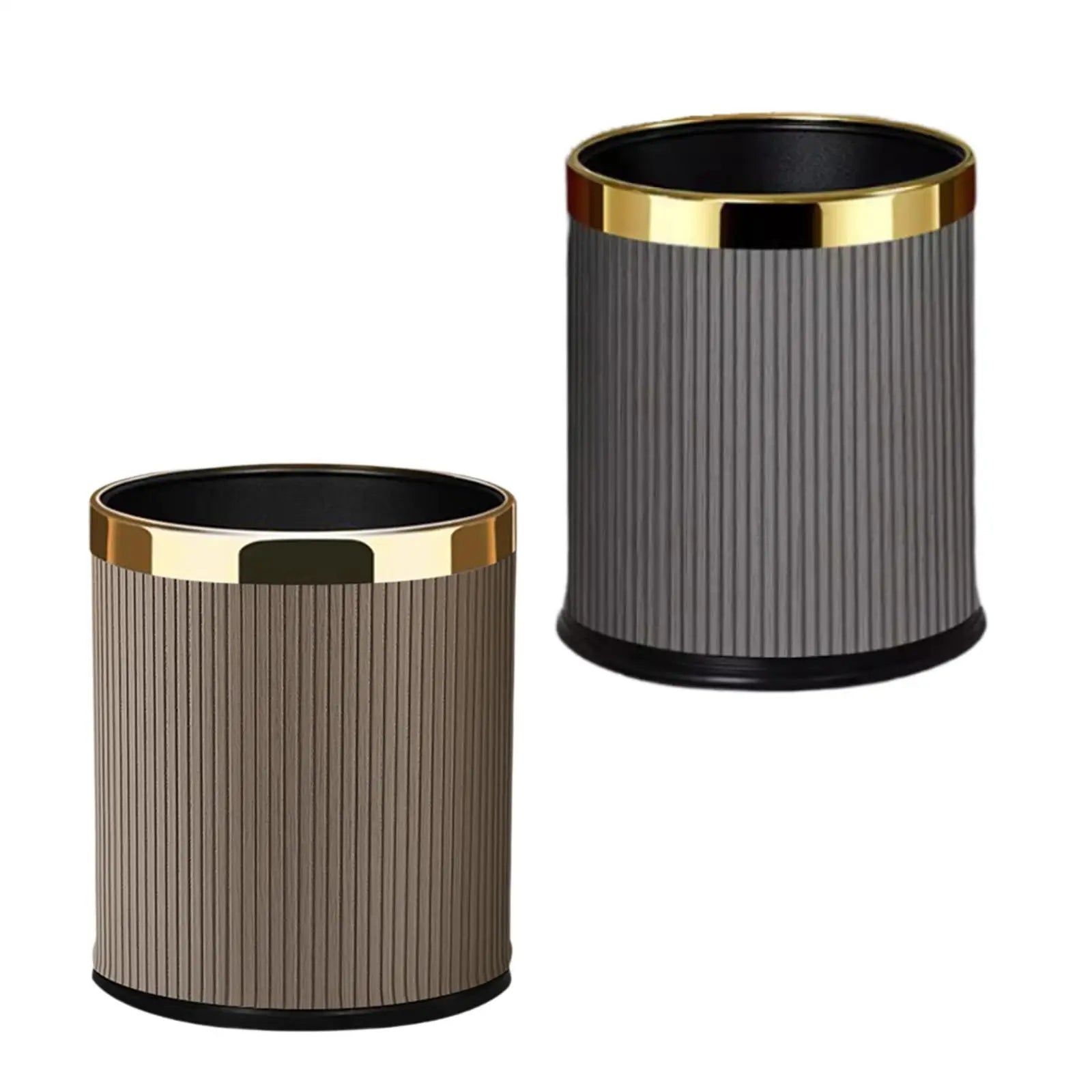 Modern Metal Trash Can – Lightweight, Open Top Waste Bin for Home & Office Gray