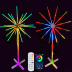 2.5M LED Starburst Firework Garland Smart RGB Lights with 18 Modes for Indoor/Outdoor Use