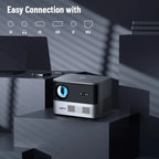 Compact 1080p Home Theater Projector with Auto Focus and Android OS