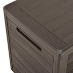 290L Outdoor Garden Storage Box – Weatherproof Poly Rattan Look, Lockable Lid