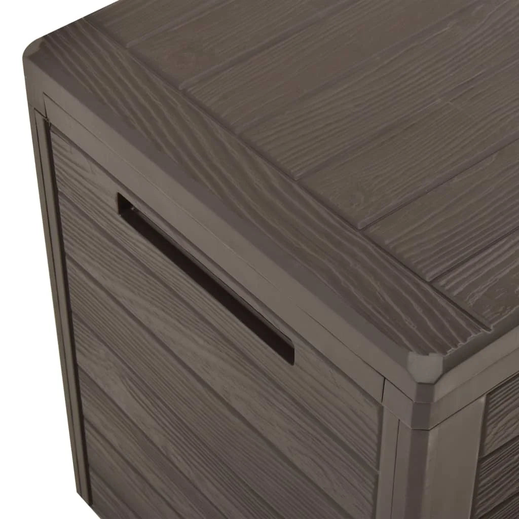 290L Outdoor Garden Storage Box – Weatherproof Poly Rattan Look, Lockable Lid