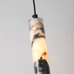 Modern Marble Cylinder Pendant Light with LED for Bedroom or Living Room