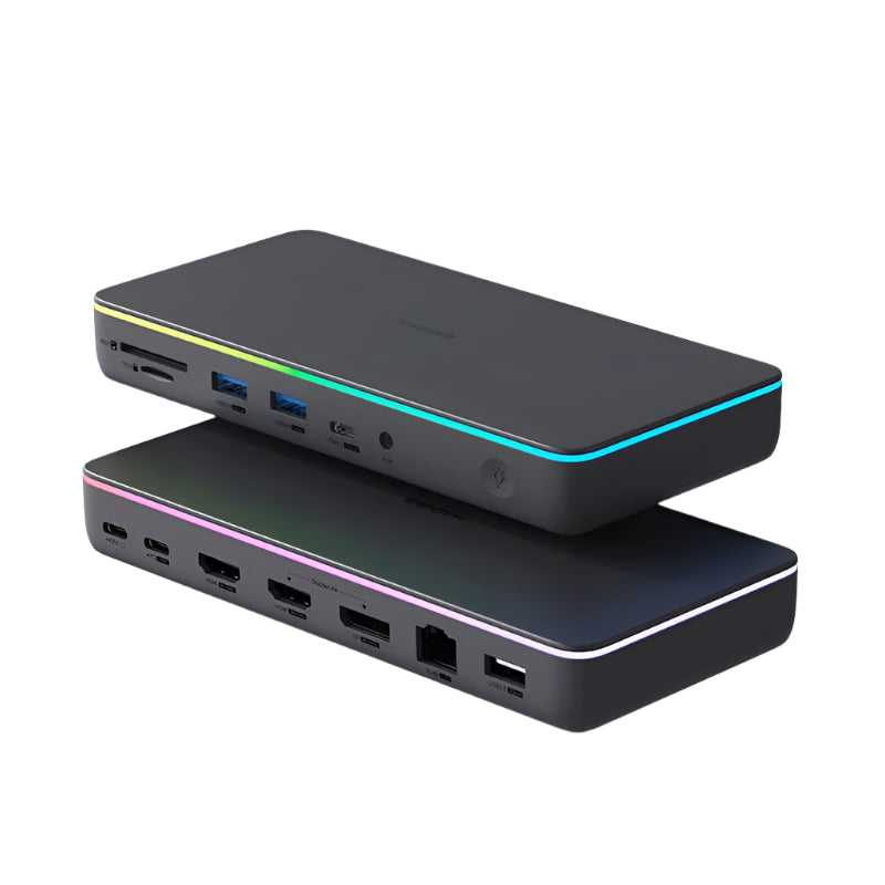 13-in-1 USB-C Docking Station with Triple Display, 100W PD, 2.5G LAN & LED – MacBook M1/M2 Compatible
