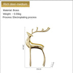 Pure Copper Deer Ornament – Elegant Home & Holiday Decor