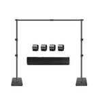 2.1x2.1m Adjustable Photography Backdrop Stand with Clips