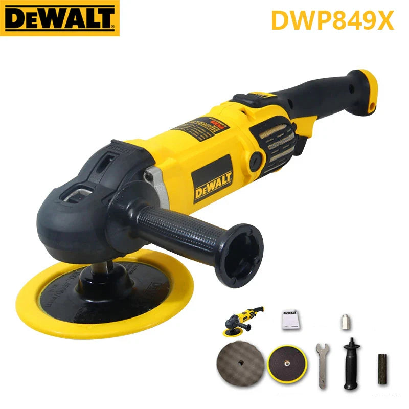 180mm Variable Speed Car Polisher for Waxing & Detailing DWP849X