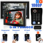 10" Touchscreen Home Video Doorphone with Camera & Audio