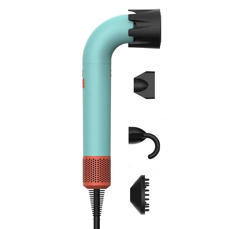 Portable Ionic Hair Dryer with Diffuser, 3 Nozzles, Sky Blue