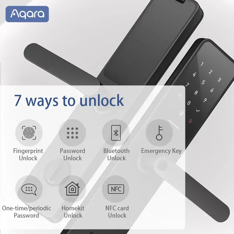 Smart Door Lock with Fingerprint and Apple Homekey for 80-120mm Doors