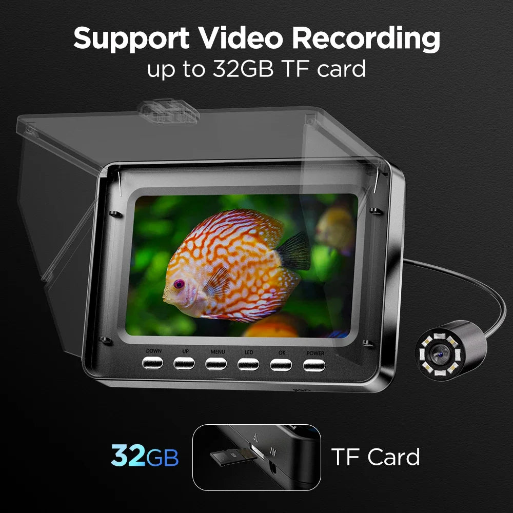 1080P Underwater Fishing Camera with DVR and 32GB Card