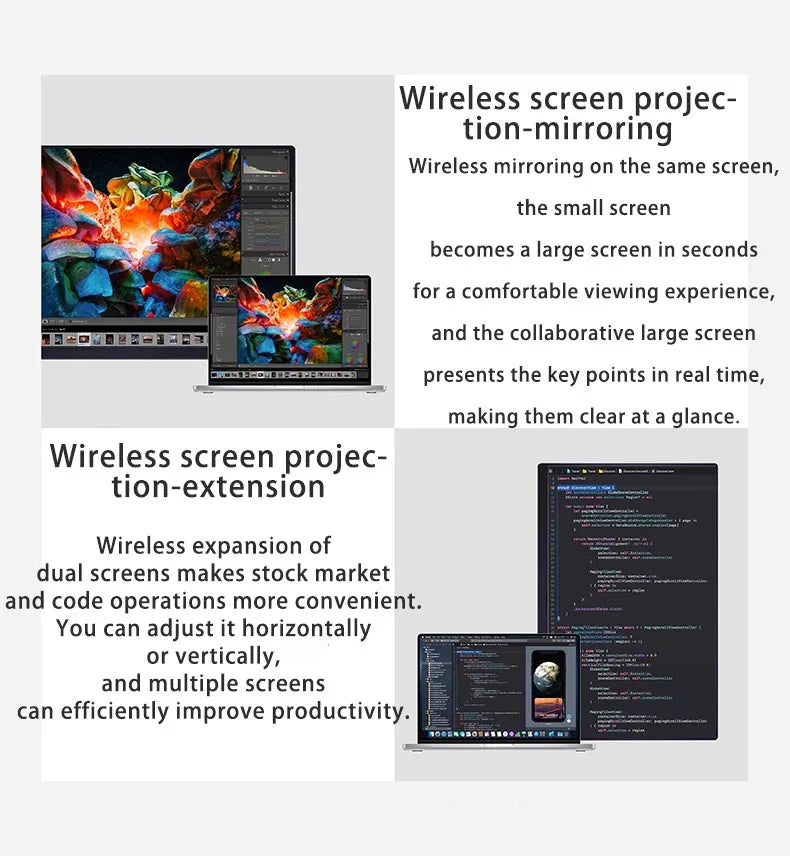 Wireless 15.6" LED Monitor – Full HD, USB-C, HDMI
