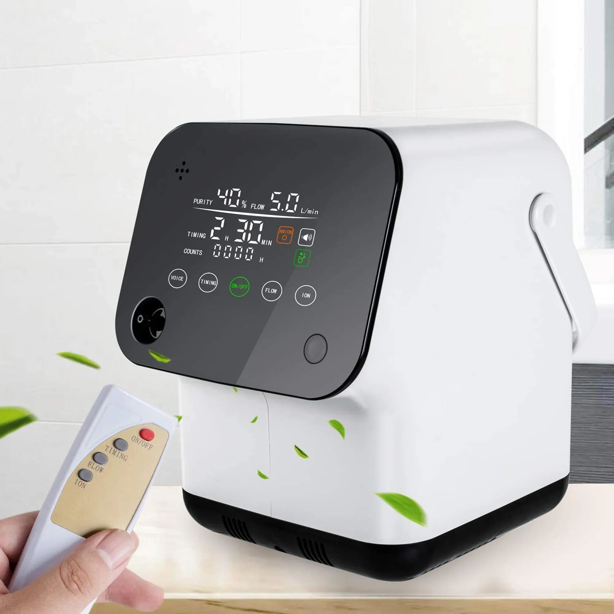 Portable 7L Oxygen Concentrator with 24H Continuous Flow