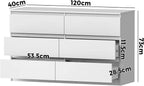 Modern Storage Cabinet with Smooth-Glide Drawers & Anti-Tip Design for Bedroom or Hallway