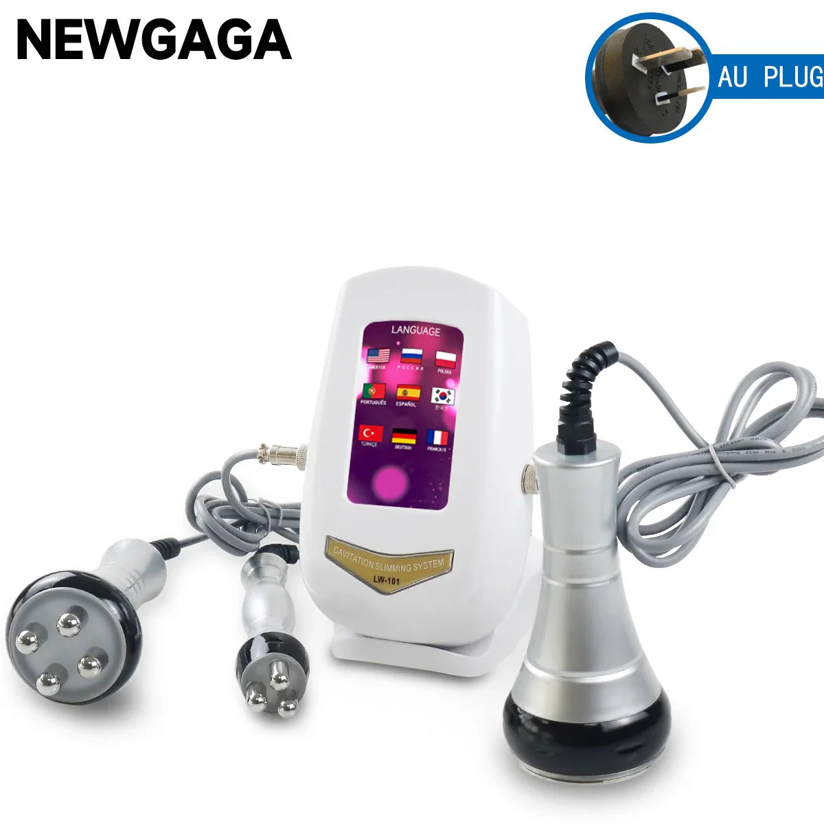 Body & Face Radio Frequency Massager with 3 Treatment Heads