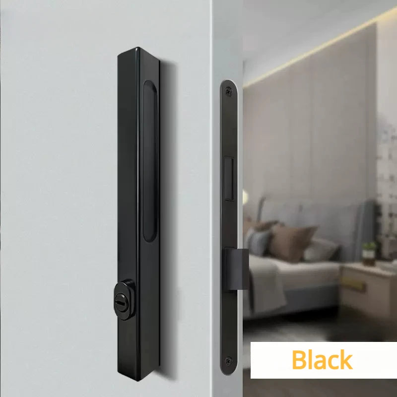 Silent Indoor Sliding Door Lock for Bedroom & Living Room, Key Included