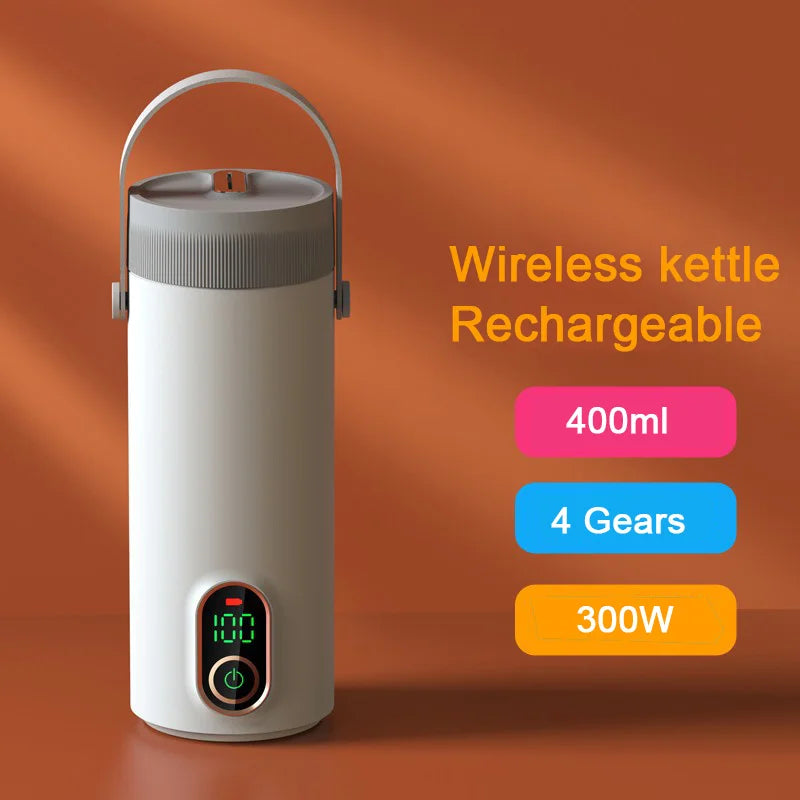 Cordless Travel Electric Kettle with Rapid Heating and Safety