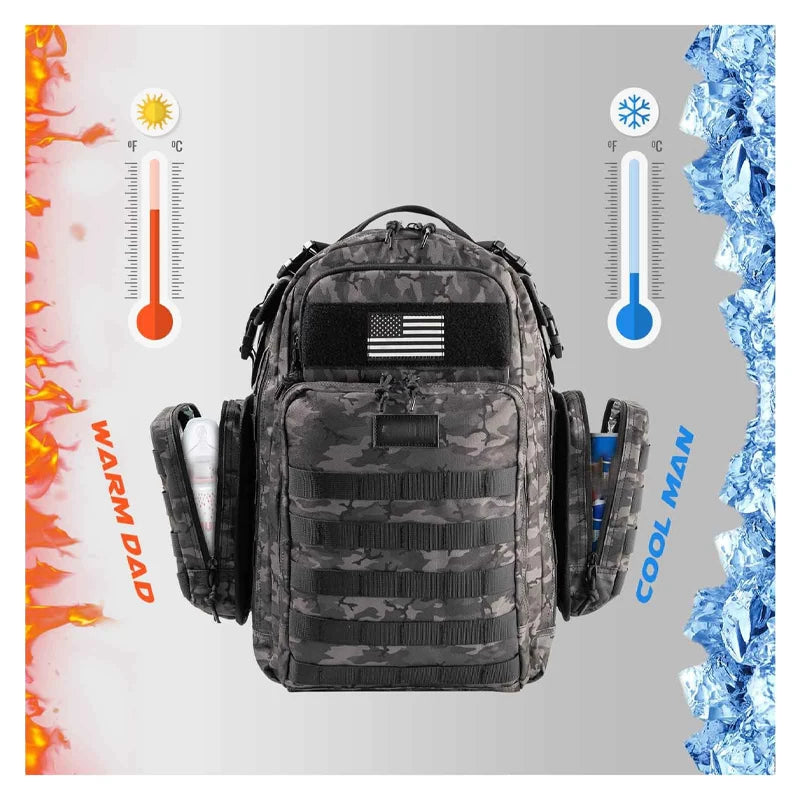 Dark gray CP Tactical Backpack Waterproof 40L for Hiking & Travel