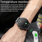 1.3" AMOLED Smart Watch – AI Health Monitor, Blood Oxygen, Glucose, ECG