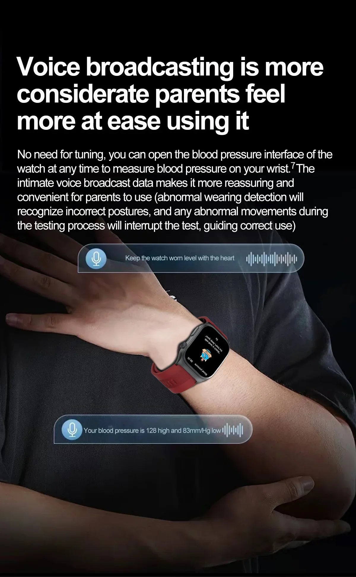 2.06" AMOLED Smartwatch with ECG, Heart Rate & BP Monitor