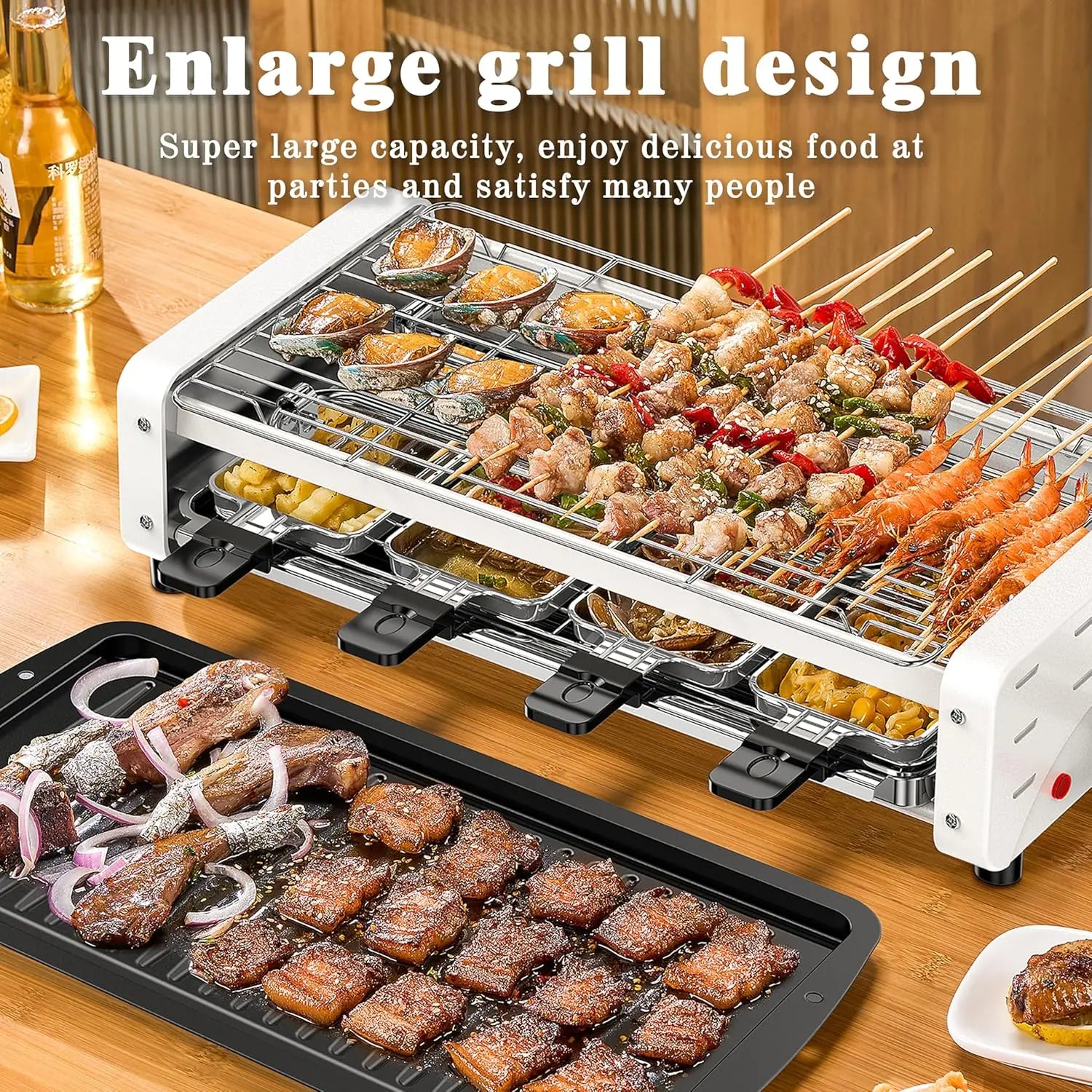 1700W 3-in-1 Electric Griddle with 5 Accessories & Adjustable Temperature