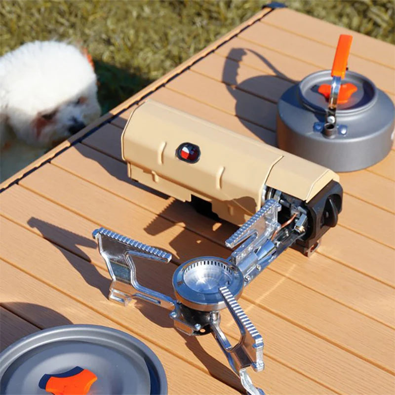 Outdoor Folding Gas Stove 2600W Portable Butane Camping Burner for Hiking & Picnics