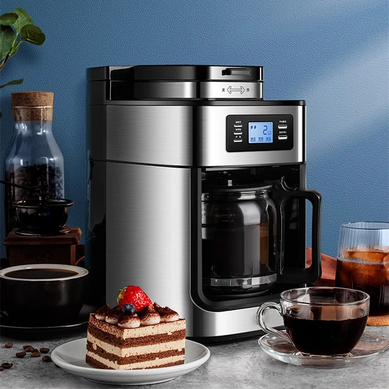 2-in-1 Fully Automatic Coffee Machine with Grinder