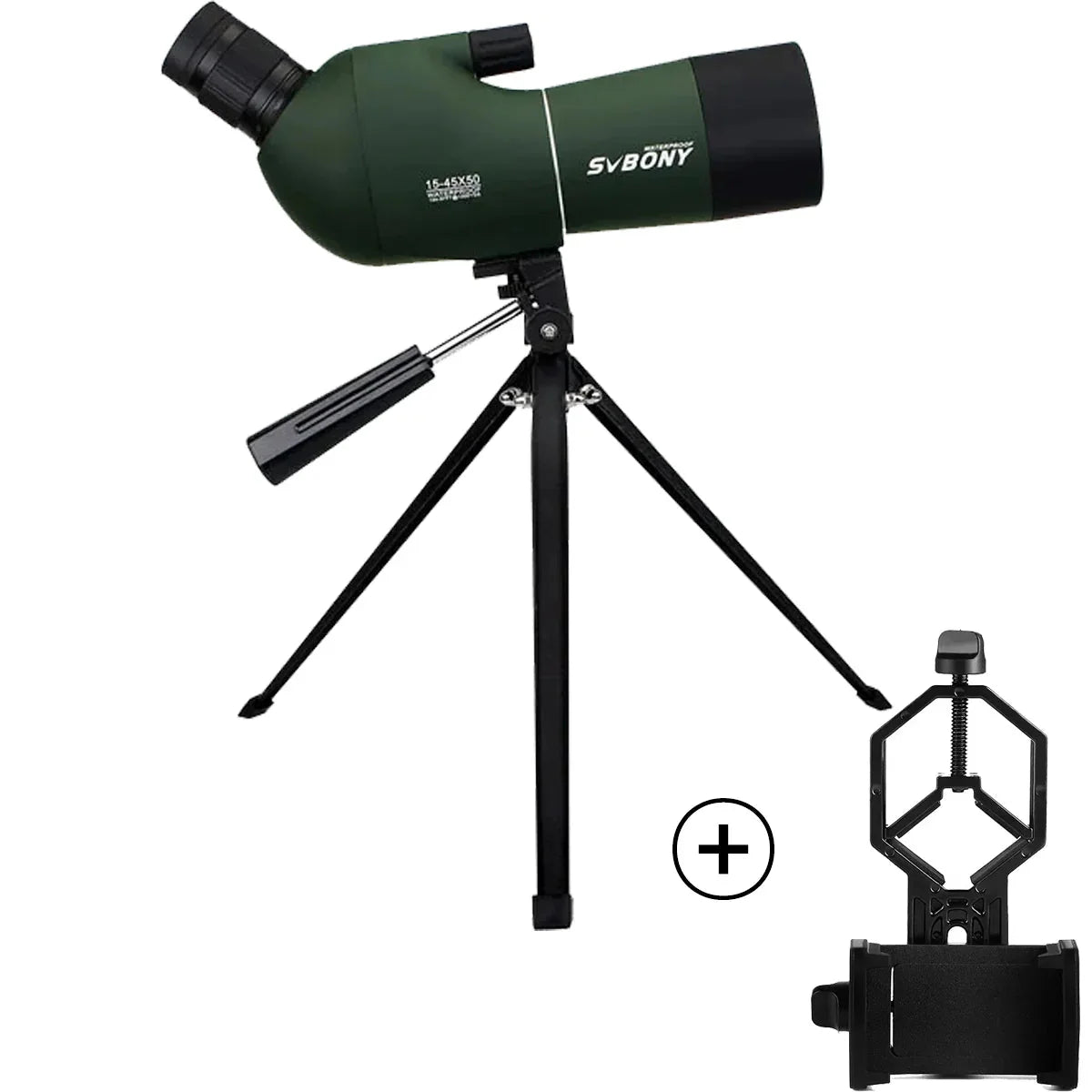 15-45x50mm Waterproof Spotting Scope with Tripod, FMC Coating, Model SV214