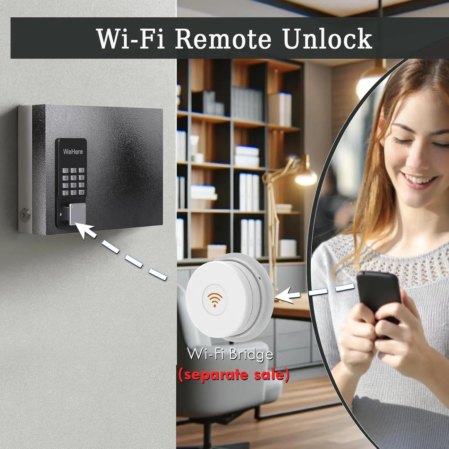 16-Key Wall-Mounted Storage Box with App & Bluetooth Access