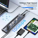 16-Port USB 3.1 Hub with Power and Switches