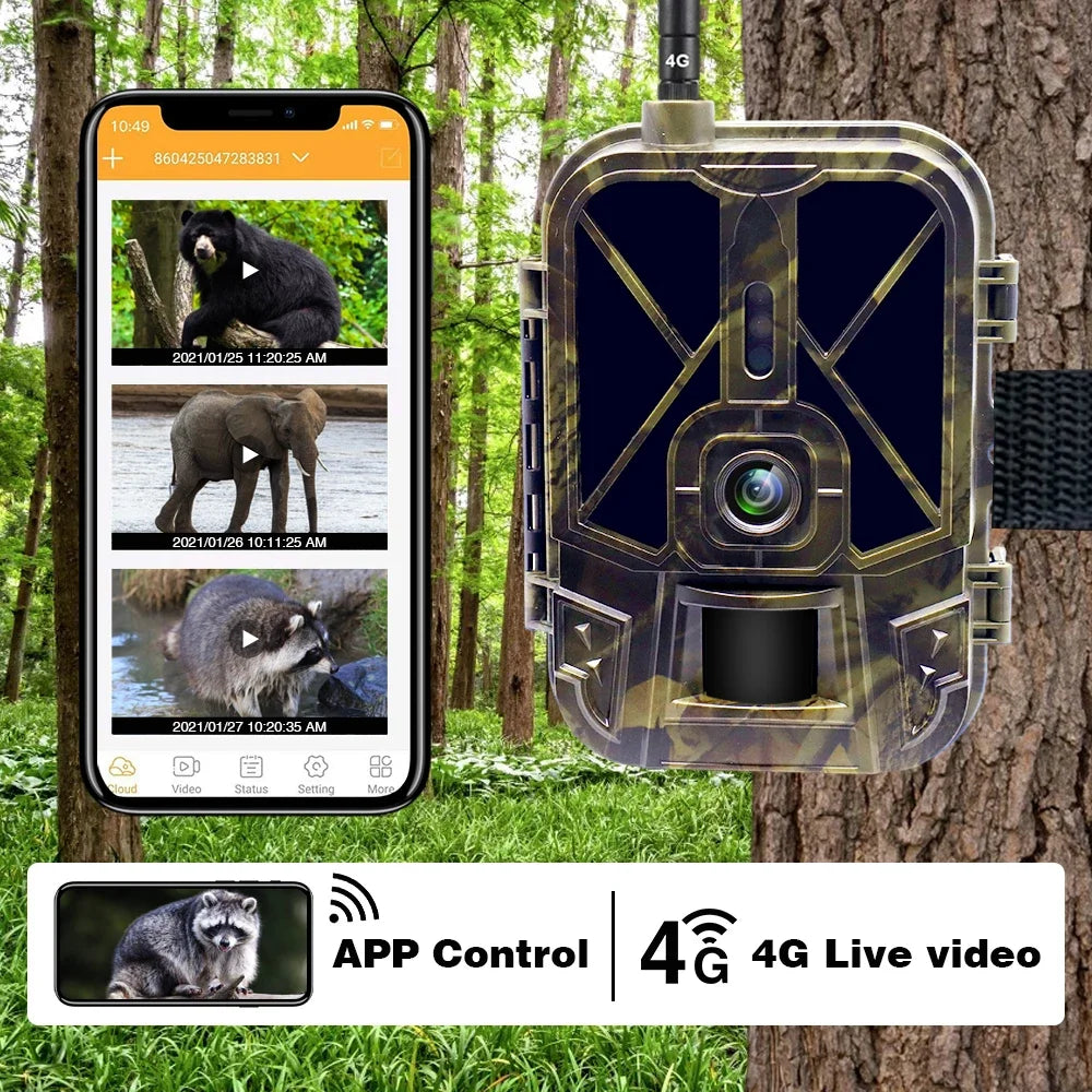 Outdoor Hunting Camera with Live App View, 36MP, 4K Video and 25m Night Vision
