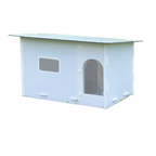 Heavy Duty Outdoor Dog Kennel Weatherproof, Insulated Plastic House for Medium Pets