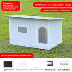 Heavy Duty Outdoor Dog Kennel Weatherproof, Insulated Plastic House for Medium Pets