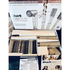 1300W Hot & Cold Air Hair Styler with Curling, Drying and Volumizing Attachments Light Yellow