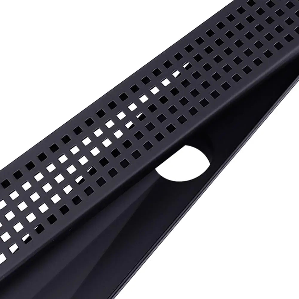1200mm Black Stainless Steel Shower Drain with Center Outlet
