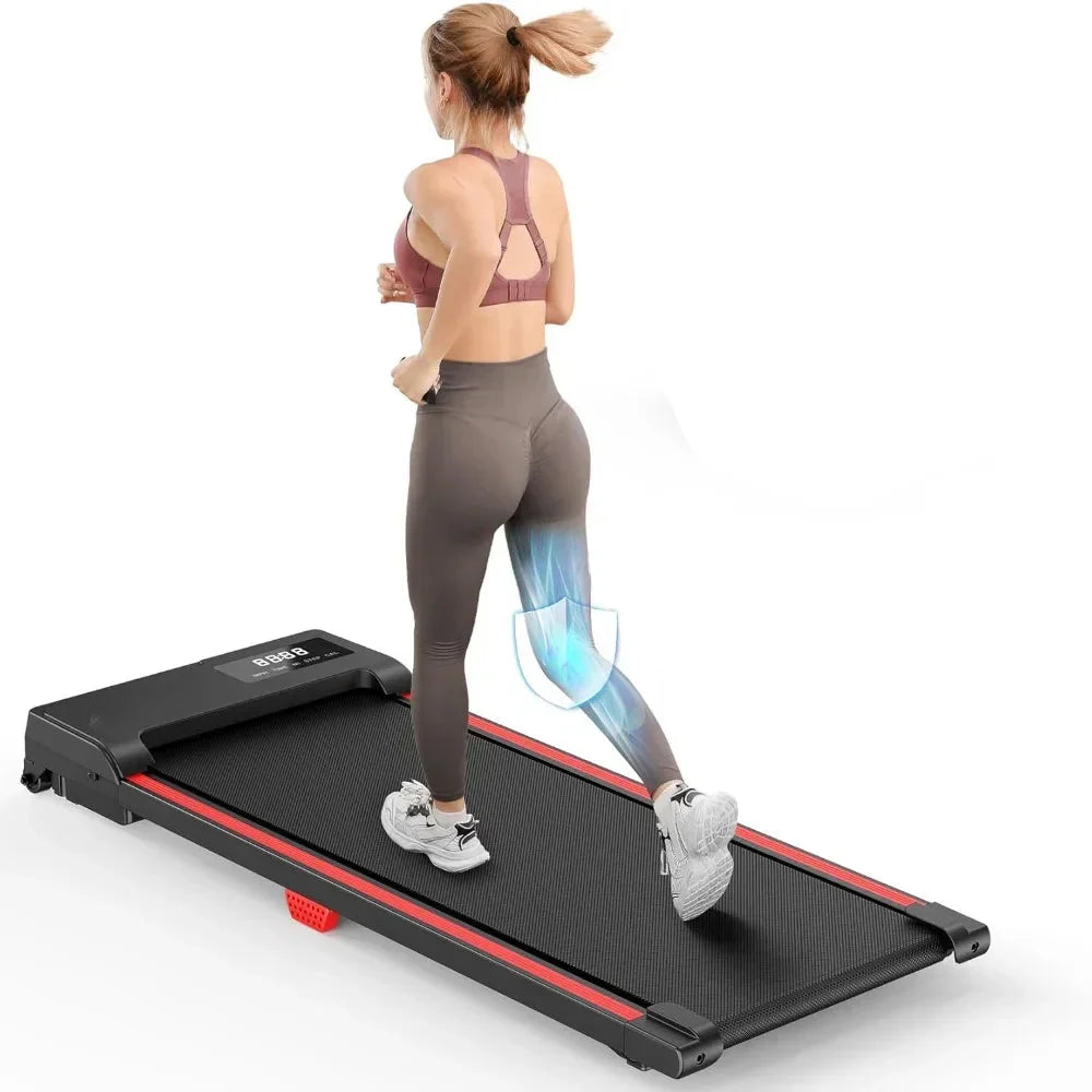 2-in-1 Under Desk Walking Pad Treadmill with Remote